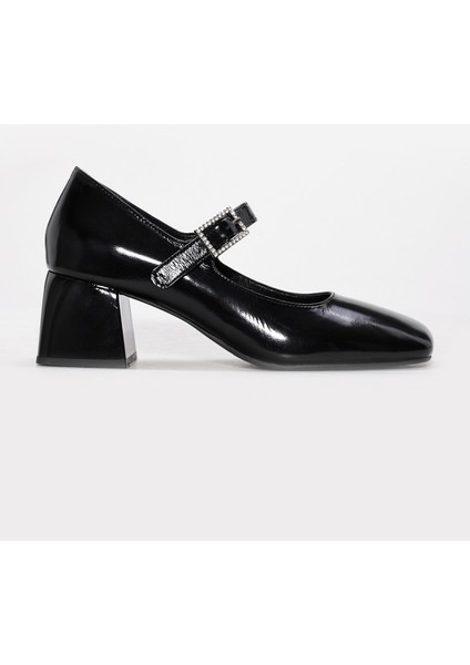 Hakiki Deri Kadın Kalın Topuklu Ayakkabı 010ZA8714