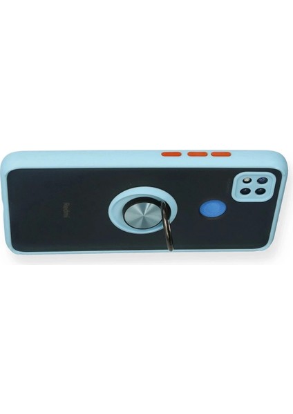 Newface Xiaomi Redmi 9c Kılıf Montreal Yüzüklü Silikon Kapak - Buz Mavi modelleri