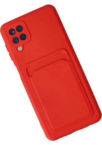 Newface Samsung Galaxy A12 Kılıf Kelvin Kartvizitli Silikon - Kırmızı modelleri