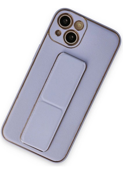 Newface iPhone 14 Plus Kılıf Coco Deri Standlı Kapak - Lila fiyatları