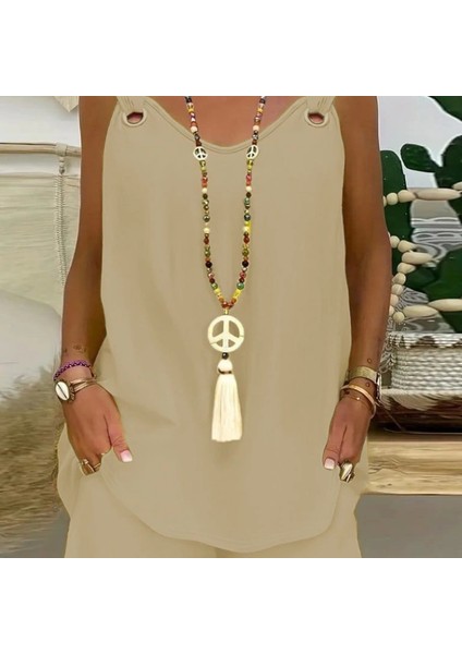 Kadın Kolsuz V Yaka Kuş Gözü Detay Bluz Short Aerobin Ikili Takım modelleri