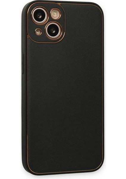 Newface iPhone 14 Plus Kılıf Coco Deri Silikon Kapak - Siyah modelleri