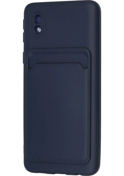 Newface Samsung Galaxy A01 Core Kılıf Kelvin Kartvizitli Silikon - Lacivert modelleri