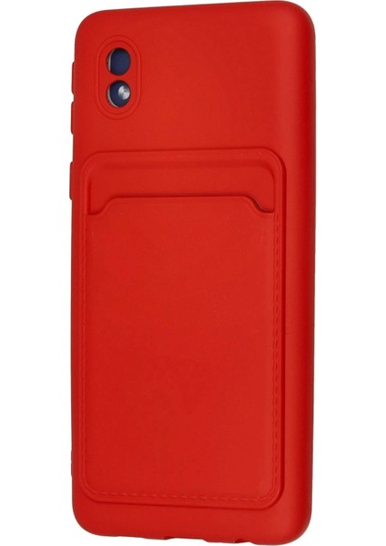 Newface Samsung Galaxy A01 Core Kılıf Kelvin Kartvizitli Silikon - Kırmızı modelleri