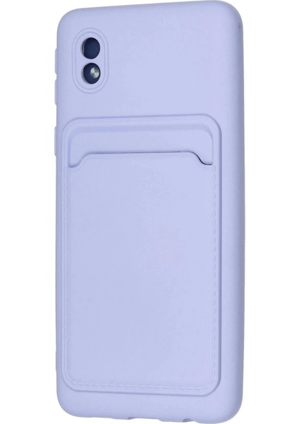 Newface Samsung Galaxy A01 Core Kılıf Kelvin Kartvizitli Silikon - Lila modelleri