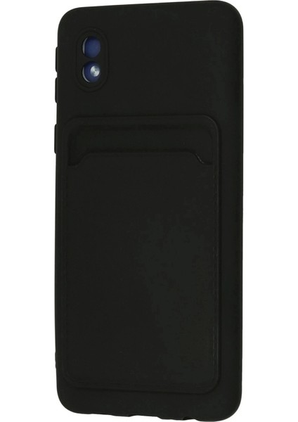 Newface Samsung Galaxy A01 Core Kılıf Kelvin Kartvizitli Silikon - Siyah modelleri