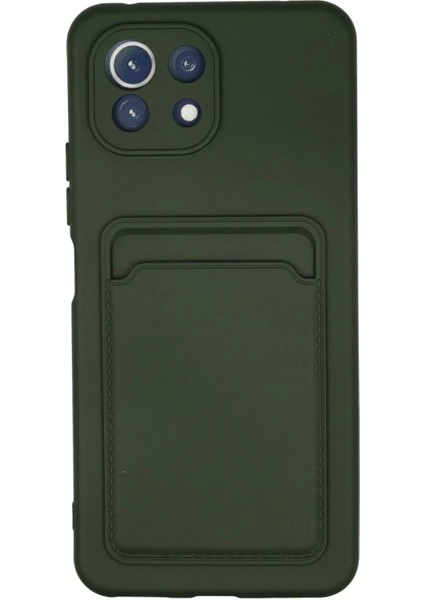 Newface Xiaomi Mi 11 Kılıf Kelvin Kartvizitli Silikon - Koyu Yeşil