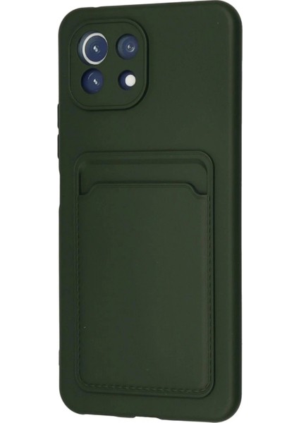 Newface Xiaomi Mi 11 Kılıf Kelvin Kartvizitli Silikon - Koyu Yeşil modelleri