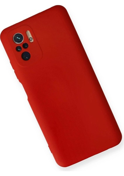 Newface Xiaomi Redmi Note 10 Kılıf Nano Içi Kadife Silikon - Kırmızı modelleri