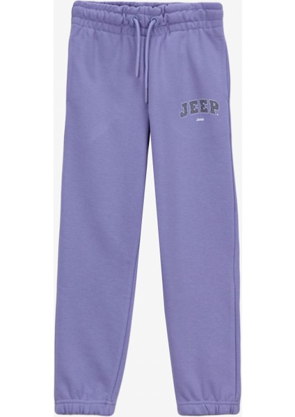 Lastikli Paça Lila Kız Çocuk Eşofman Altı J5WG-EA7587
