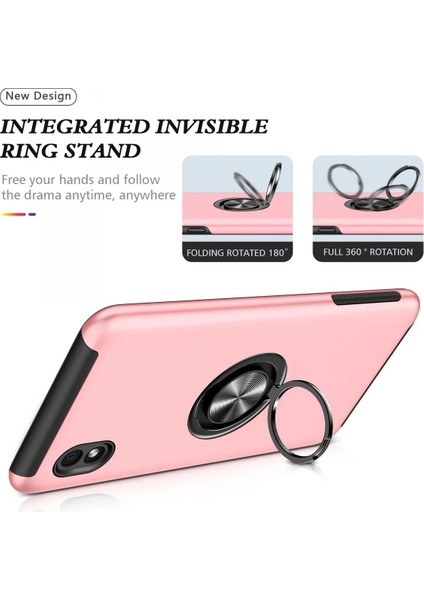 Newface Samsung Galaxy A01 Core Kılıf Elit Yüzüklü Kapak - Pembe modelleri