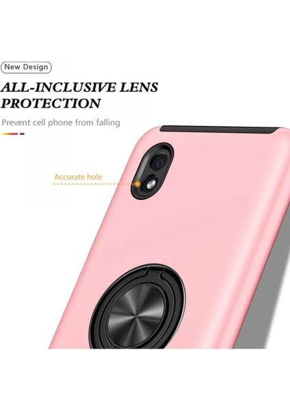 Newface Samsung Galaxy A01 Core Kılıf Elit Yüzüklü Kapak - Pembe fırsatları