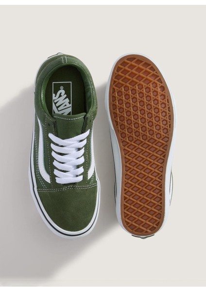 VN000D2VZ3R1-OLD Skool Yeşil Süet + Deri Kadın Lifestyle Ayakkabı