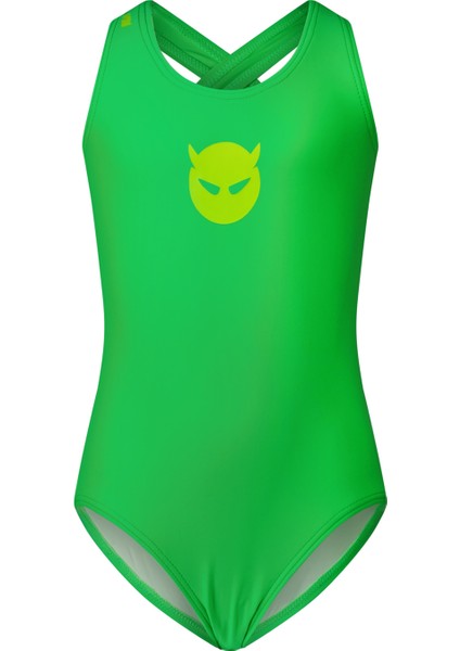 Yeşil Kız Çocuk Mayo R501-5004-PISA Bathingsuit With Sup