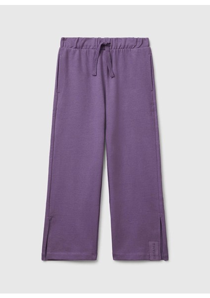 Düz Paça Mor Kız Çocuk Eşofman Altı 3NBMCF06K
