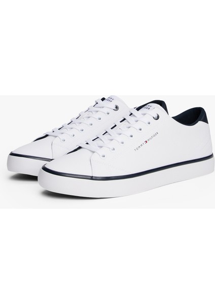 Beyaz - Lacivert Erkek Sneaker Th Hı Vulc Core Low Leather fiyatları