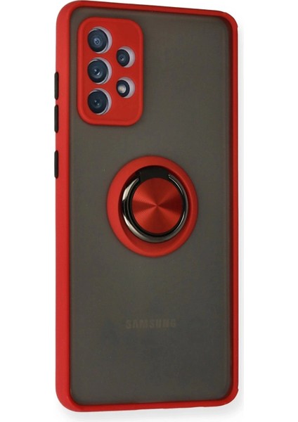 Newface Samsung Galaxy A32 Kılıf Montreal Yüzüklü Silikon Kapak - Kırmızı fiyatları