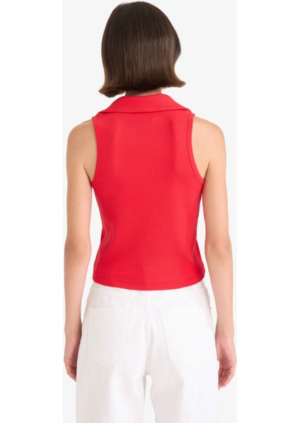 Slim Fit Dar Kesim Polo Yaka Ribana Atlet F4433AX25AU indirimleri