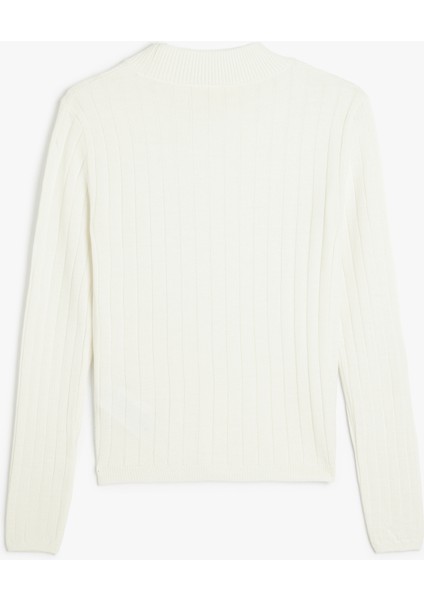 Dik Yaka Slim Fit Uzun Kollu Basic Triko Kazak fiyatları