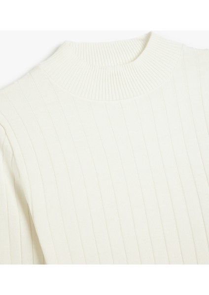 Dik Yaka Slim Fit Uzun Kollu Basic Triko Kazak modelleri