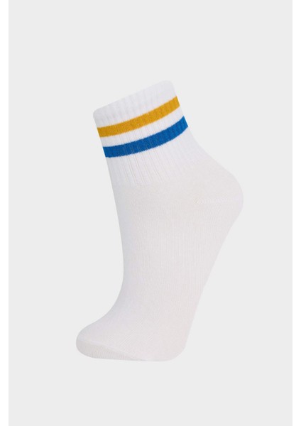 Kız Çocuk 3'lü Pamuklu Soket Çorap F8967A8NS modelleri