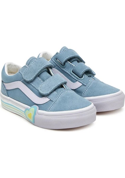 Mavi Kız Çocuk Yürüyüş Ayakkabısı VN000D4DCFL1-OLD Skool V Heart fiyatları
