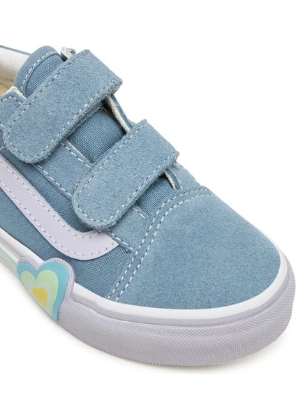 Mavi Kız Çocuk Yürüyüş Ayakkabısı VN000D4DCFL1-OLD Skool V Heart modelleri