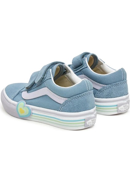 Mavi Kız Çocuk Yürüyüş Ayakkabısı VN000D4DCFL1-OLD Skool V Heart indirimleri