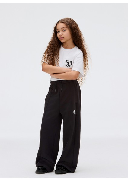 Bol Paça Siyah Kız Çocuk Eşofman Altı IG0IG02875BEH