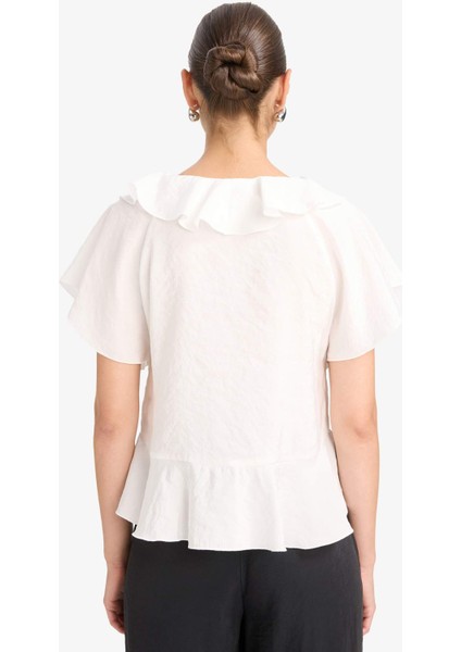 Regular Fit V Yaka Modal Kısa Kollu Bluz F8319AX25AU indirimleri