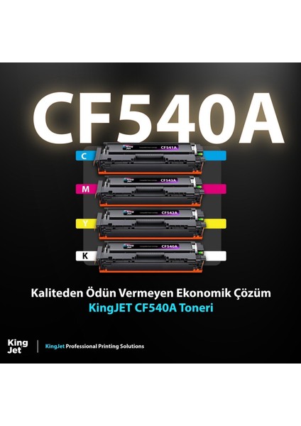 Hp M254DW Uyumlu Standart Kapasiteli 4 Renk (Takım) Muadil Toner Çipli | CF540A fiyatları