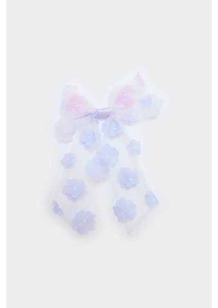 Kız Çocuk Çiçekli Fiyonklu Çıtçıtlı Toka F6878A8NS