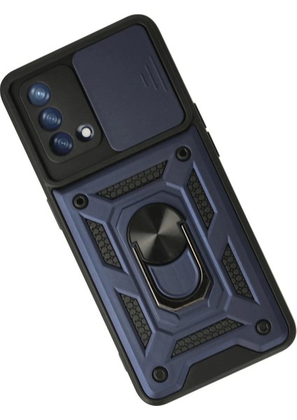 Newface Oppo A74 4g Kılıf Pars Lens Yüzüklü Silikon - Lacivert fiyatları