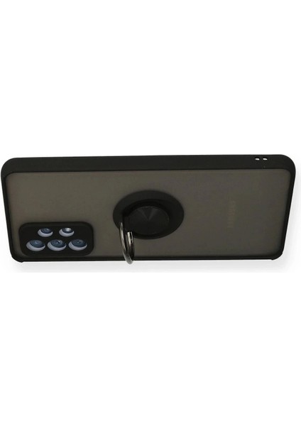 Newface Samsung Galaxy A32 Kılıf Montreal Yüzüklü Silikon Kapak - Siyah modelleri