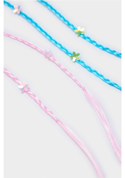 Kız Çocuk 4'lü Saç Detaylı Pembe Mavi Mandal Toka F6862A8NS modelleri