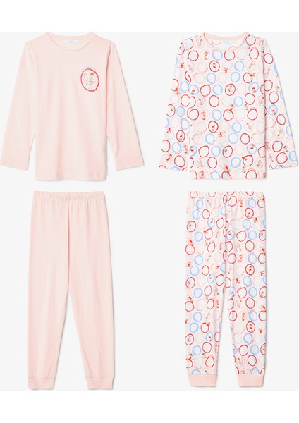 Kız Çocuk Dancer Baskılı Pamuklu Uzun Kollu 2'li Pijama Takımı fiyatları