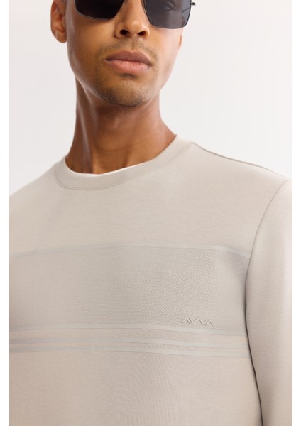 Erkek Siyah Bisiklet Yaka Pamuklu Bi-Stretch Baskılı Regular Fit Sweatshirt A52Y1215 fiyatları