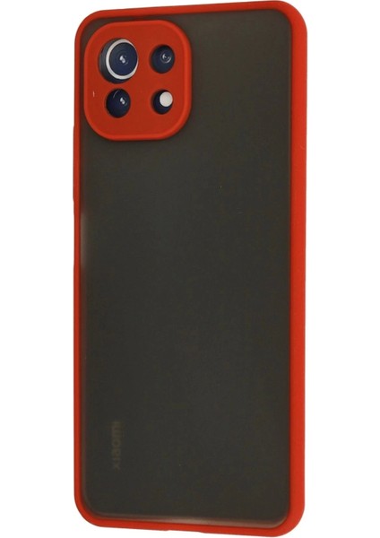 Newface Xiaomi Mi 11 Lite Kılıf Montreal Silikon Kapak - Kırmızı modelleri