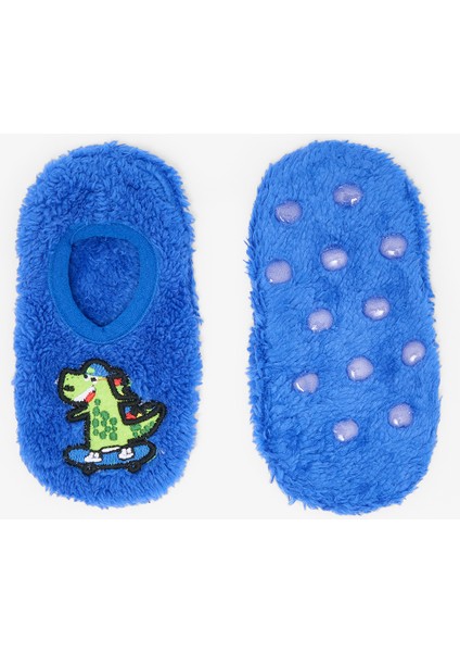 Saks Erkek Çocuk Dinozor Nakışlı Kaymaz Tabanlı Ev Patiği fırsatları