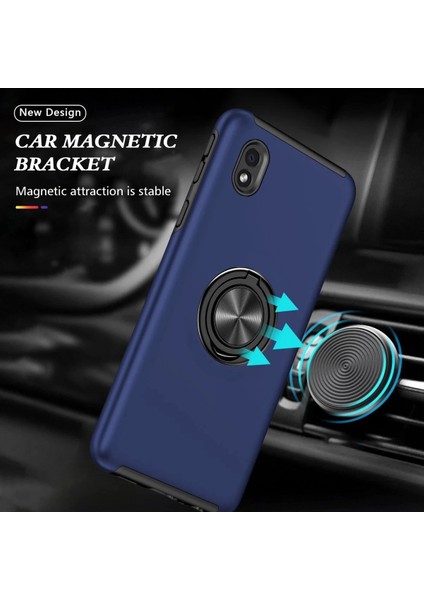 Newface Samsung Galaxy A01 Core Kılıf Elit Yüzüklü Kapak - Lacivert indirimleri