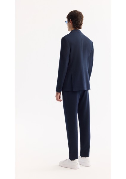 Erkek Lacivert Mono Yaka Bi-Stretch Hafif Dokulu Blazer Comfort Slim Fit Ceket A52Y4013 fırsatları
