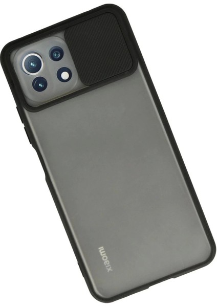 Newface Xiaomi Mi 11 Lite Kılıf Palm Buzlu Kamera Sürgülü Silikon - Siyah modelleri