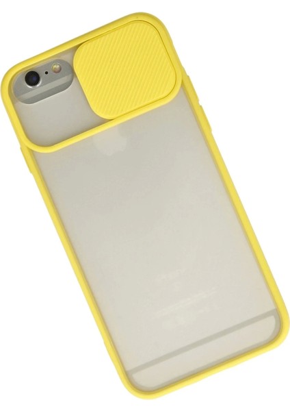 Newface iPhone 6 Plus Kılıf Palm Buzlu Kamera Sürgülü Silikon - Sarı fiyatları