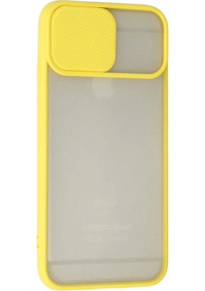 Newface iPhone 6 Plus Kılıf Palm Buzlu Kamera Sürgülü Silikon - Sarı modelleri