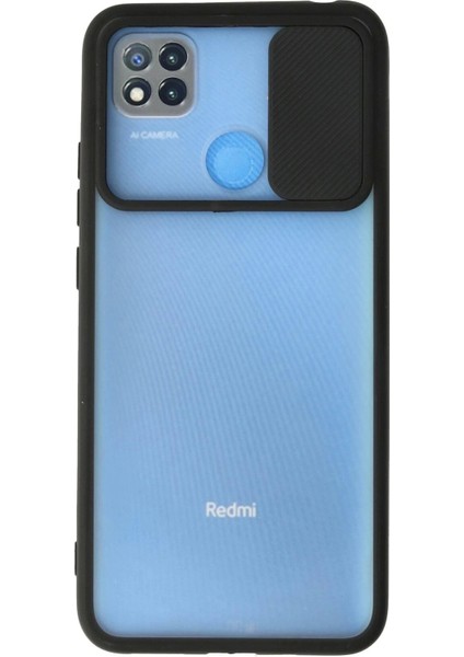 Newface Xiaomi Redmi 9c Kılıf Palm Buzlu Kamera Sürgülü Silikon - Siyah