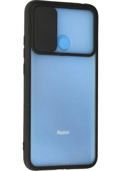 Newface Xiaomi Redmi 9c Kılıf Palm Buzlu Kamera Sürgülü Silikon - Siyah modelleri