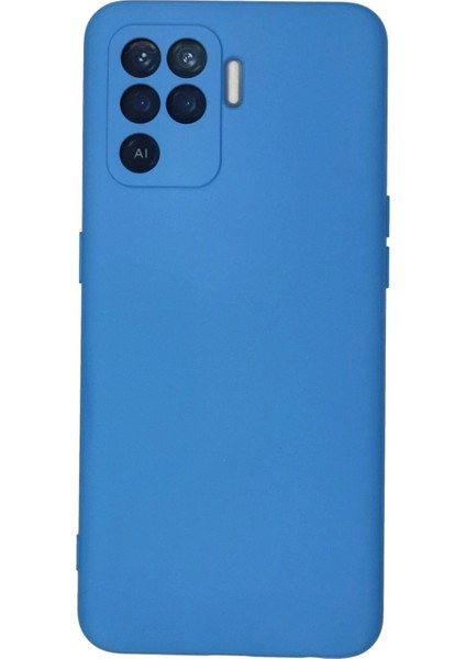 Newface Oppo Reno 5 Lite Kılıf Nano Içi Kadife Silikon - Mavi