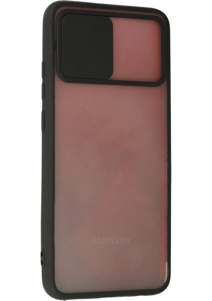 Newface Samsung Galaxy A02S Kılıf Palm Buzlu Kamera Sürgülü Silikon - Siyah modelleri