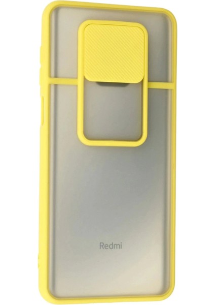 Newface Xiaomi Redmi Note 9 Pro Kılıf Palm Buzlu Kamera Sürgülü Silikon - Sarı modelleri