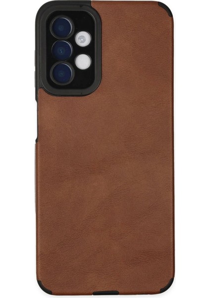 Newface Samsung Galaxy A04S Kılıf Loop Deri Silikon - Kahverengi